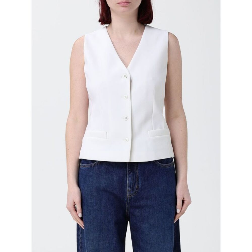 Max Mara Studio Waistcoat Woman White